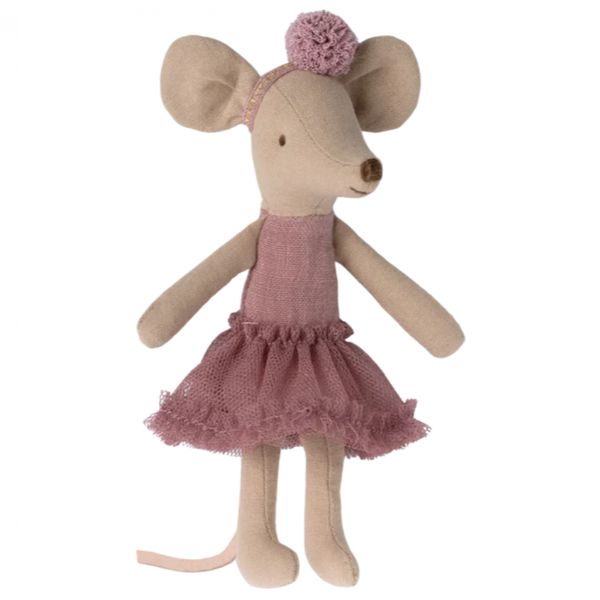 Maileg Little sister rose colored tutu mouse