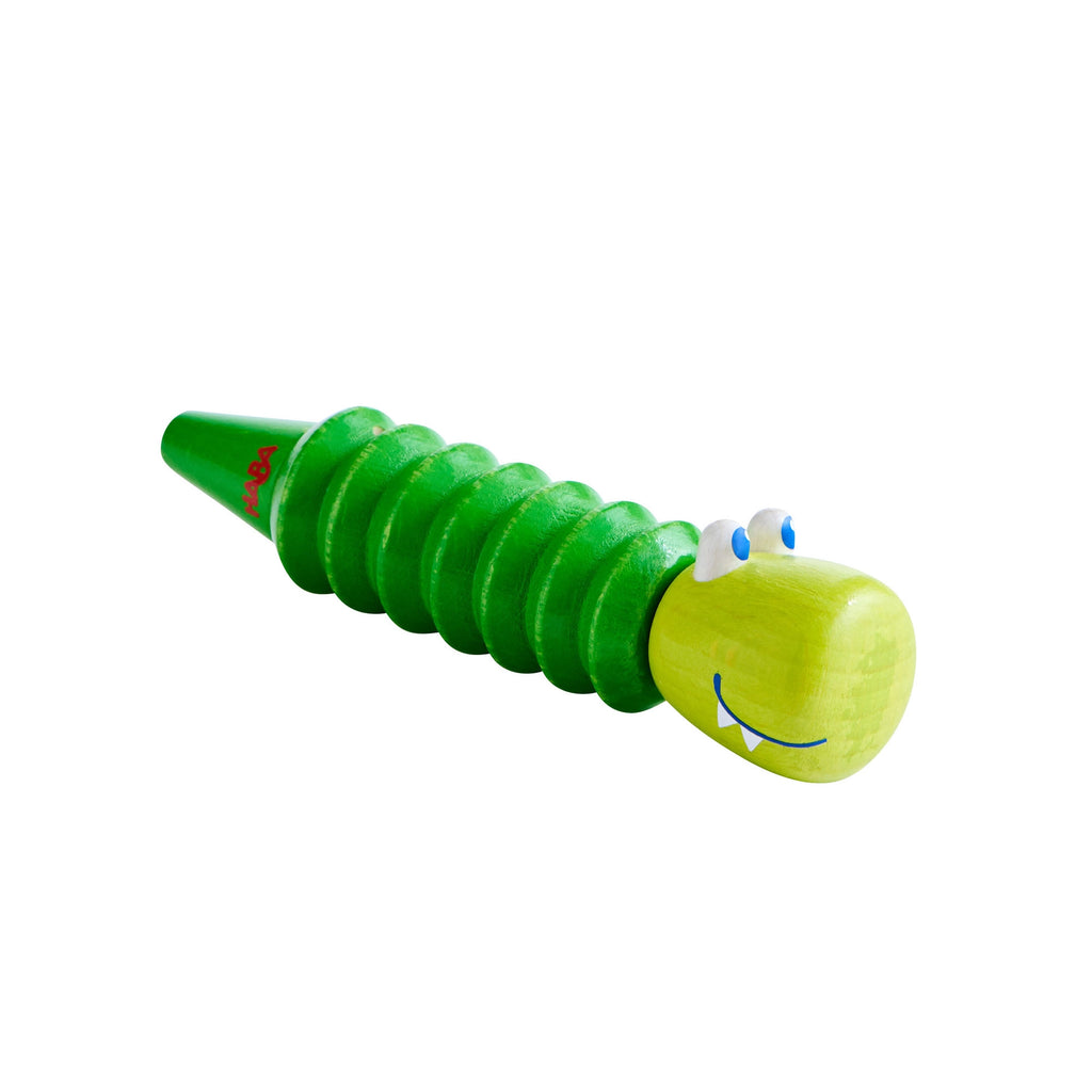 Haba slide whistle crocodile wooden toy