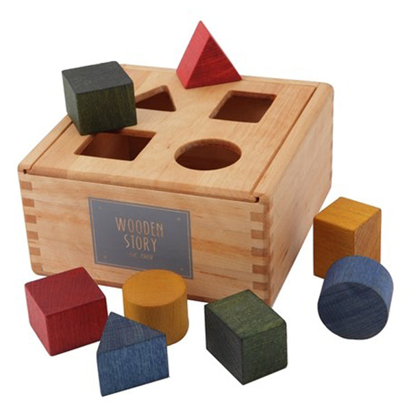 wooden story montessori  toy for stacking and sorting
