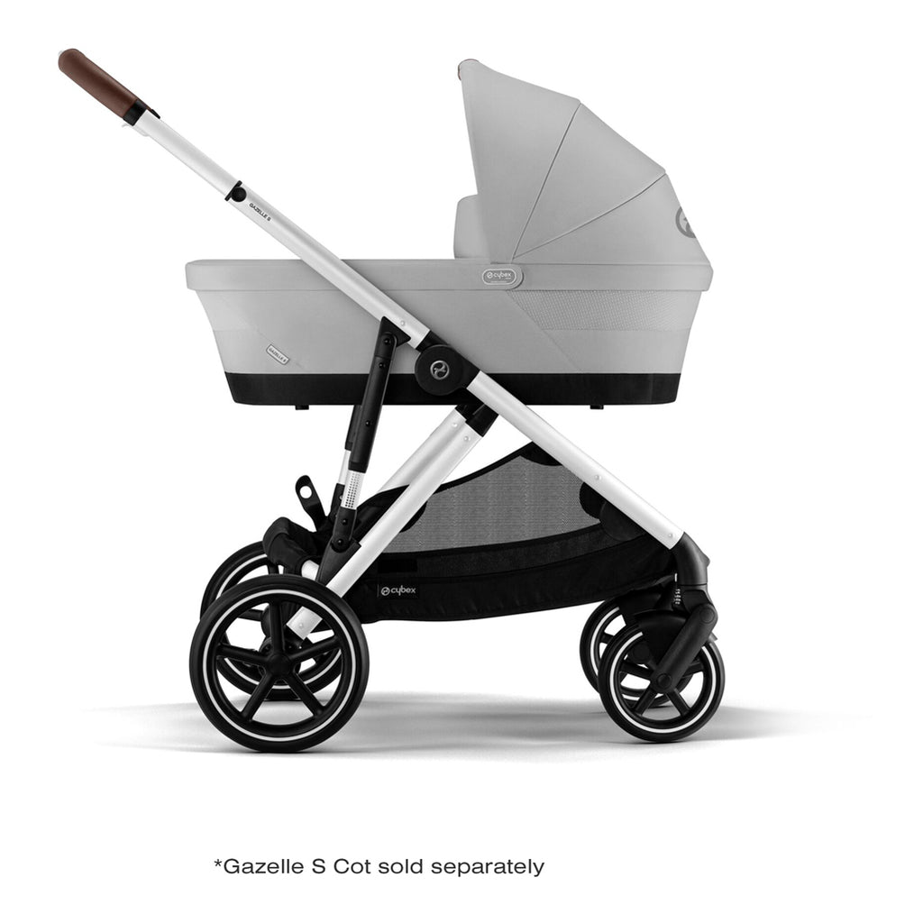 cybex stroller gazelle s2 best stroller for twins with bassinet in gray