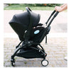 Clek liing lightweight infant car seat on a stroller.