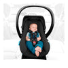 Sleeping baby in the Clek Liing safest infant car seat