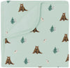 baby blanket kyte baby bears trees squirrels