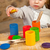 Grapat Colorful Cups with Lids wood toys