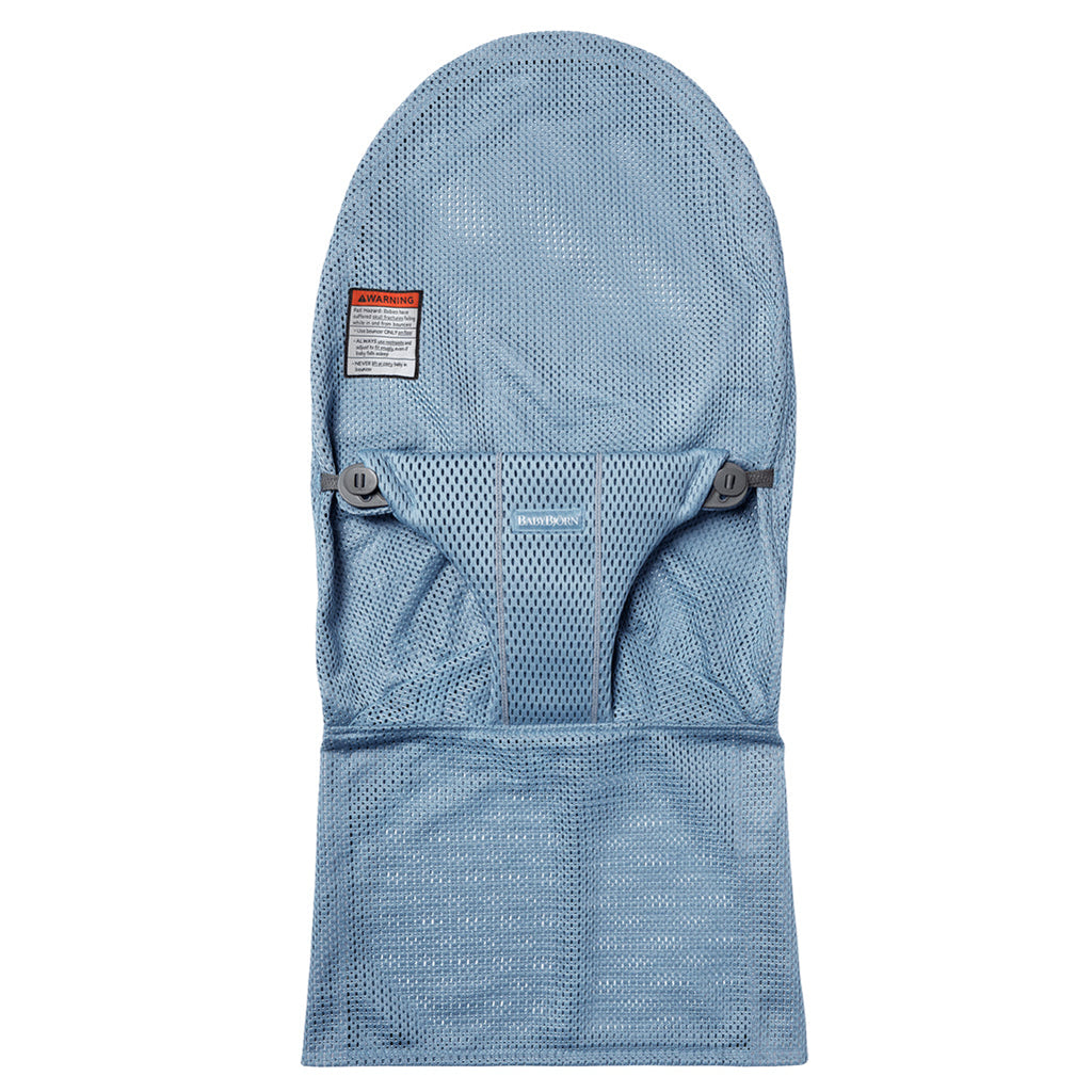BabyBjorn Slate Blue Mesh Extra Fabric Seat Cover for Bouncer light