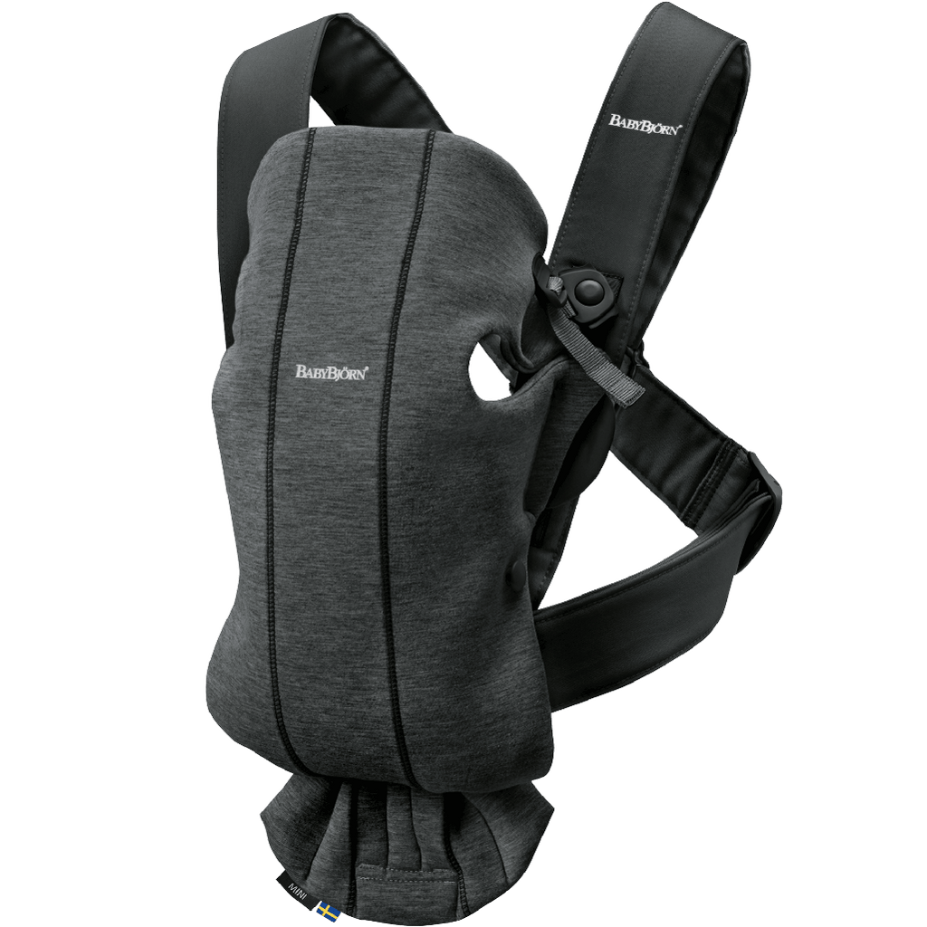 babybjorn baby carrier mini jersey charcoal