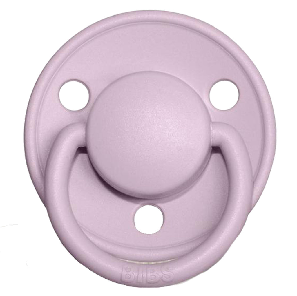bibs pacifiers in lilac baby pink