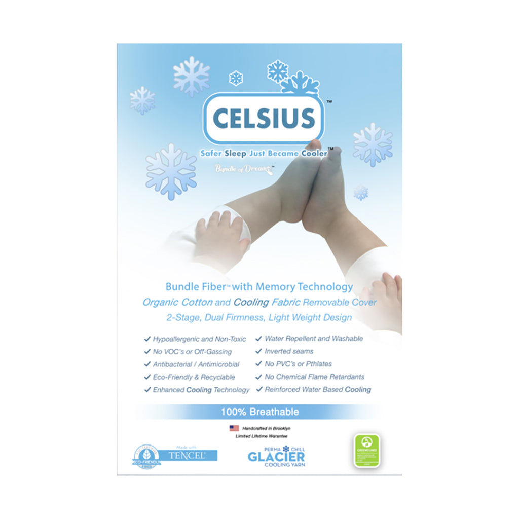 Packaging for Bundle Of Dreams Celsius Infant Crib Mattress With Cooling Technology