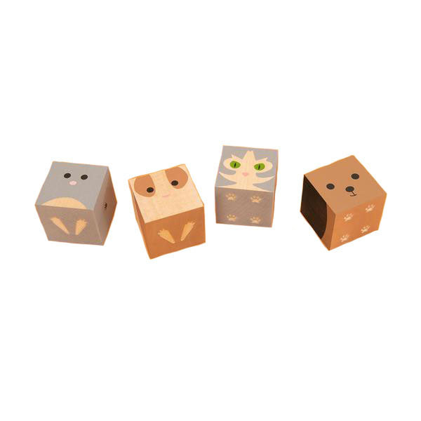 Uncle Goose Pet Cubelings Children's Wooden Block Set