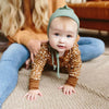 lifestyle_4, Goumikids Glacier Bandit Bonnet Baby Hat dark green