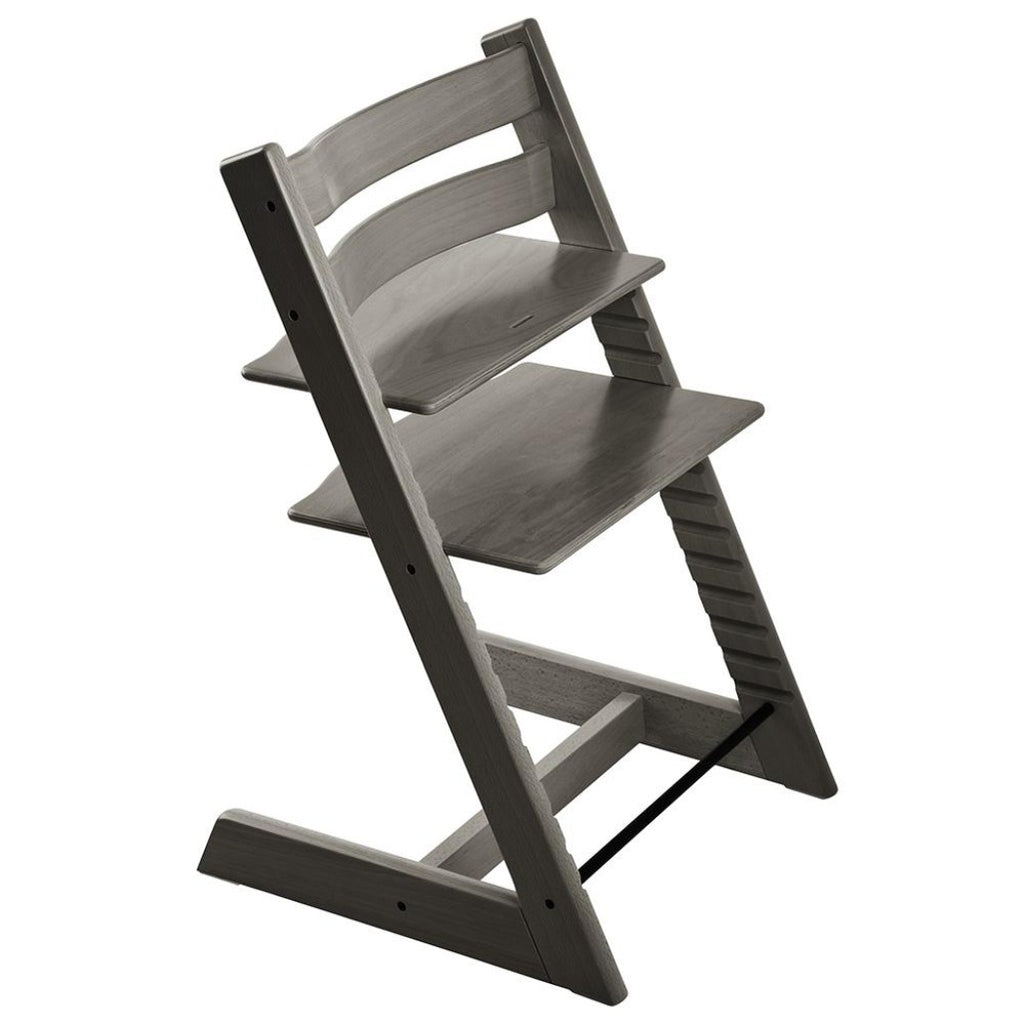 Stokke Tripp Trapp wooden high chairs in hazy grey