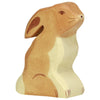 Holztiger Wooden Miniature Animal Figurines Hare Sitting