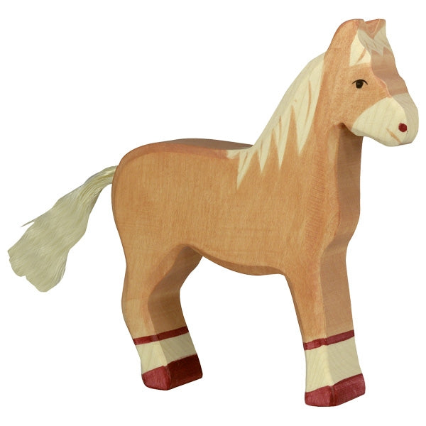Holztiger Wooden toys Farm Animal Figurines horse standing