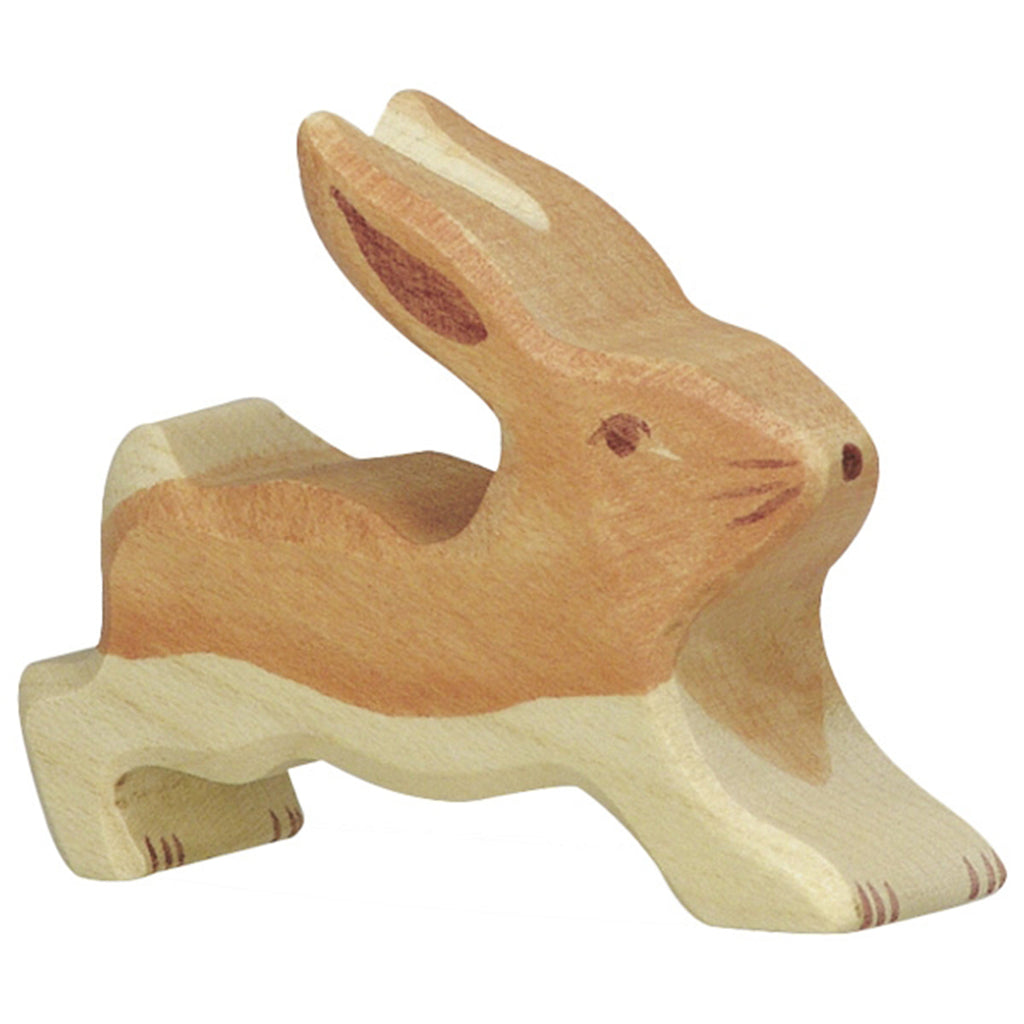 Holztiger Woodl Animal Figurines Hare Running Kids Toys