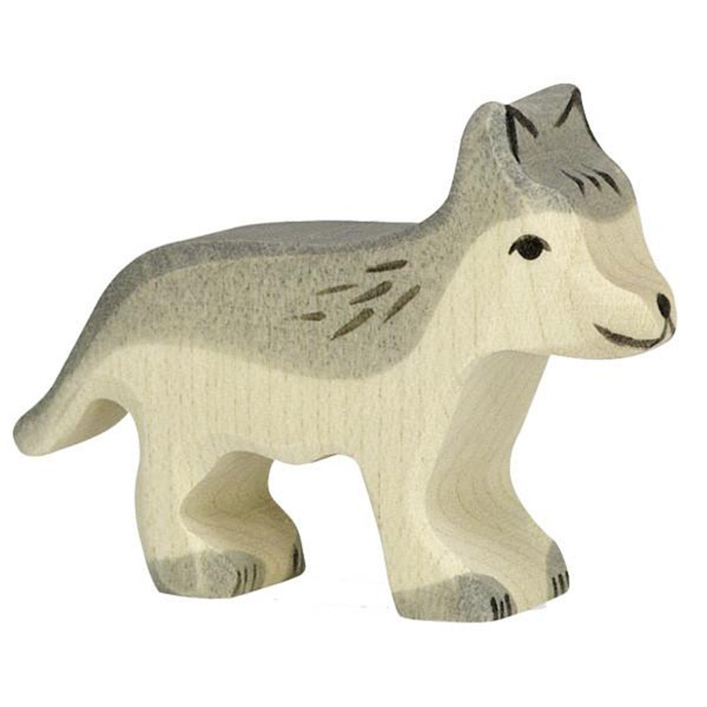Holztiger standing wolf Wooden toy Animals 