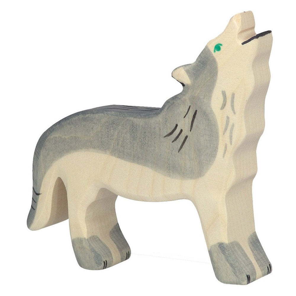 Holztiger Wood Toy Animals Howling Wolf