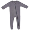 Kytebaby girls footed pajams in charcoal grey