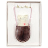 Meri Meri Children's Leatherette Pocket Animal Accessory Necklace metallic enamel bead pink cat 