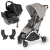 Stella Grey UPPAbaby MINU V2 Stroller and MESA MAX Infant Car Seat with Adapters