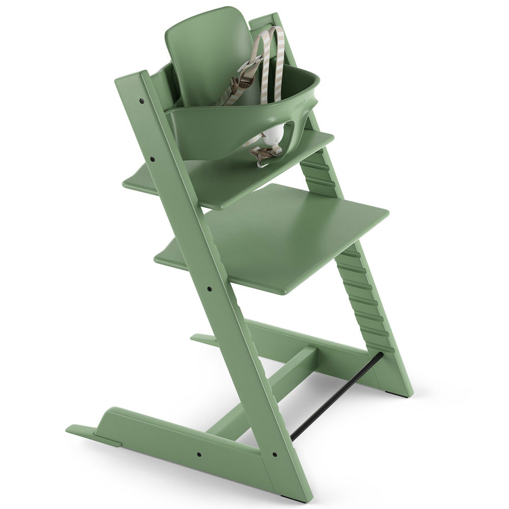 Stokke Tripp Trapp high chairs for babies in moss green