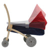 lifestyle_1, Plan Toys Children's Pretend Play Doll Stroller Pram Push Along Toy grey white navy