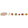 lifestyle_2, Plan Toys Assorted Wooden Pretend Play Food Fruit Set multicolored 5 fruit knife board