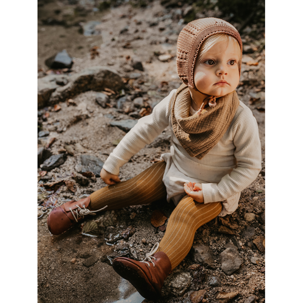 lifestyle_1, The Simple Folk Bronze Ribbed Tights Children's Clothing Accessory
