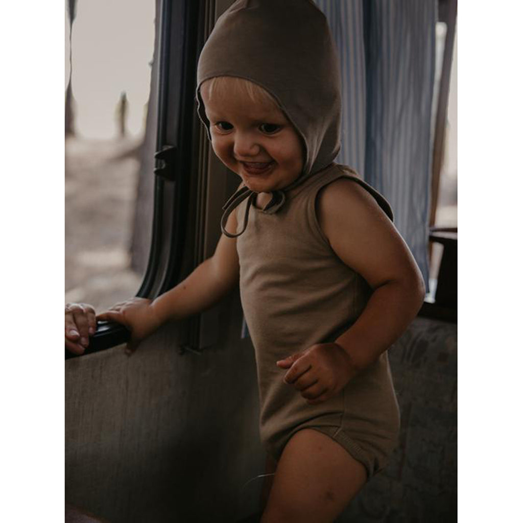 lifestyle_5, Simple Folk Grey Melange Sleeveless Onesie Infant Baby Clothing 