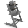 Stokke Adjustable Tripp Trapp wood high chairs in storm grey
