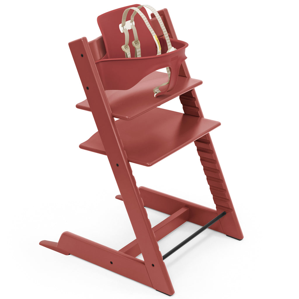 Stokke Tripp Trapp best highchairs with Baby Set in warm red
