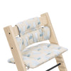 stokke tripp trapp wooden high chairs cushion in Birds Blue