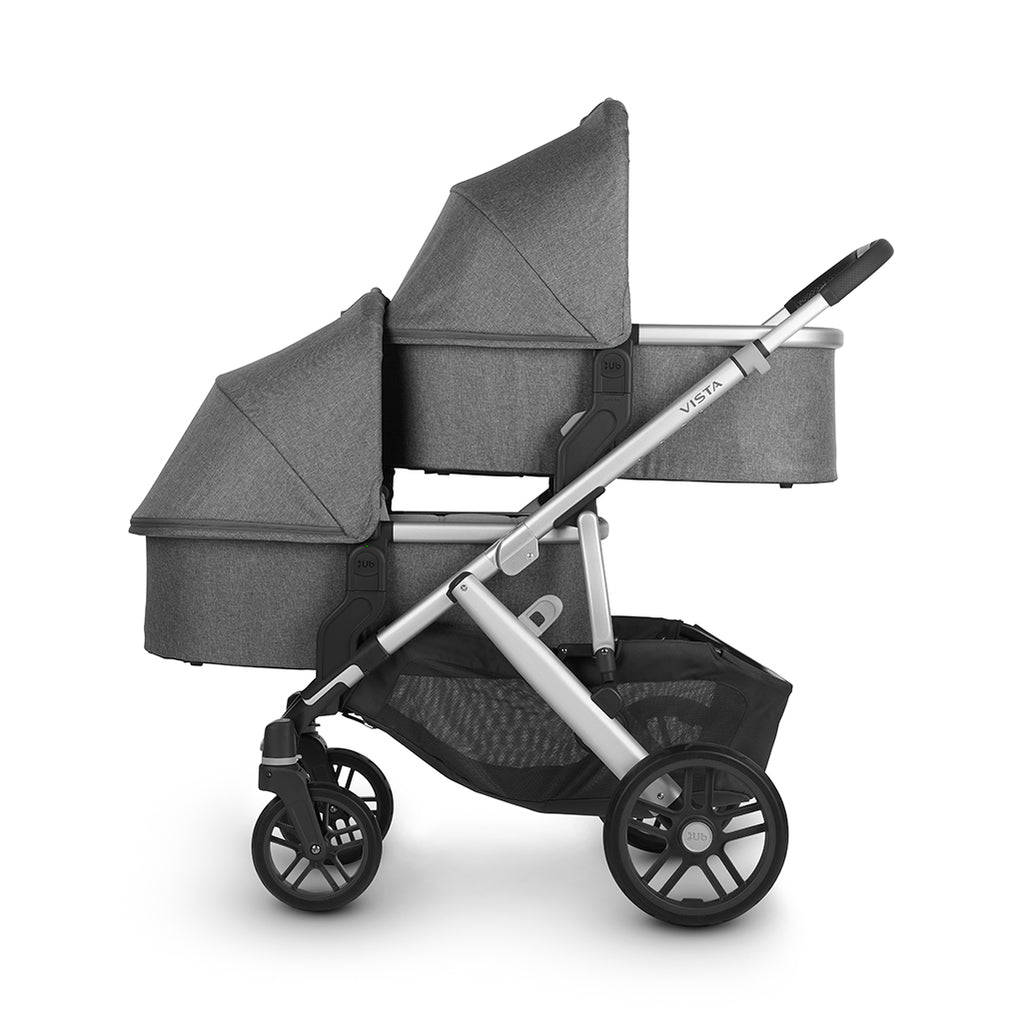 Uppababy Vista v2 twin stroller with bassinets