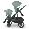 Gwen Green Uppababy VISTA V2 Double Stroller with Two Rumbleseats