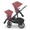 Side of Uppababy VISTA V2 Stroller with Two Rumbleseats in Lucy Red