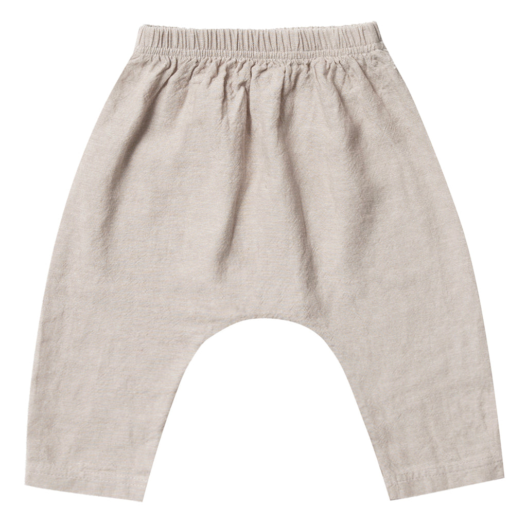 Rylee + Cru Baggy Harem Pants Infant Baby Clothing Bottoms flax brown beige light neutral