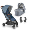 Charlotte Blue  UPPAbaby Minu lightweight stroller with bassinet Travel System