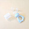 lifestyle_1, Minito & Co Powder Blue Teether Fruit Feeder Children's Silicone  all pieces displayed