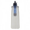LifeStraw Grey Flex Collapsible Squeeze Water Bottle with Filter clear/grey bottle, black cap, blue filter case