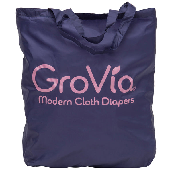 Grovia Reusable Nylon Grocery & Laundry Tote Bag arctic blue dark navy