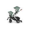 Side of Uppababy VISTA V2 Stroller with Two Forward-Facing Rumbleseats in Emmett