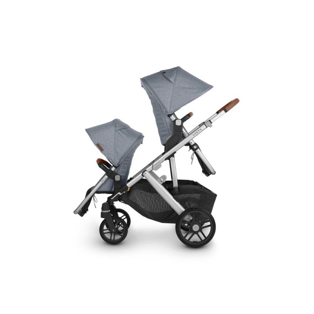 Side of Gregory Uppababy VISTA V2 Double Stroller with Two Rumbleseats