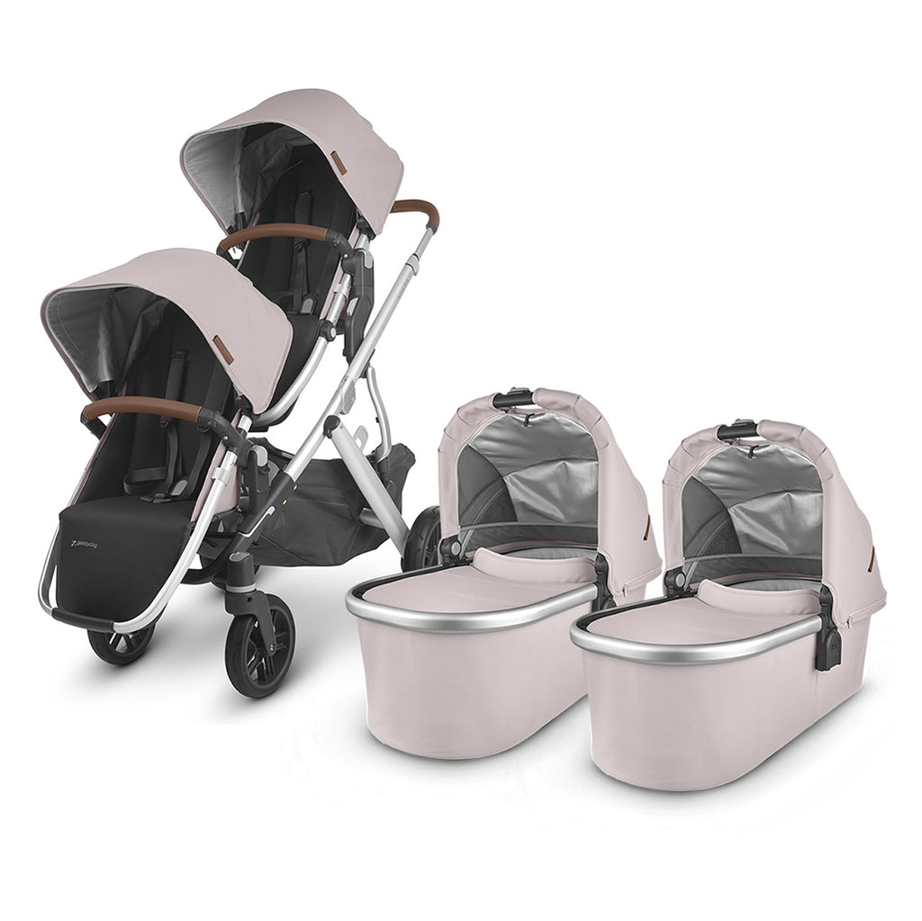 Uppababy VISTA v2 stroller with bassinets and rumbleseats in Alice