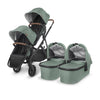 VISTA v2 UPPAbaby stroller for twins bassinets and rumbleseats in Gwen