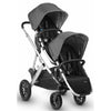 Front of Jordan Grey Uppababy VISTA V2 Stroller with Two Rumbleseats