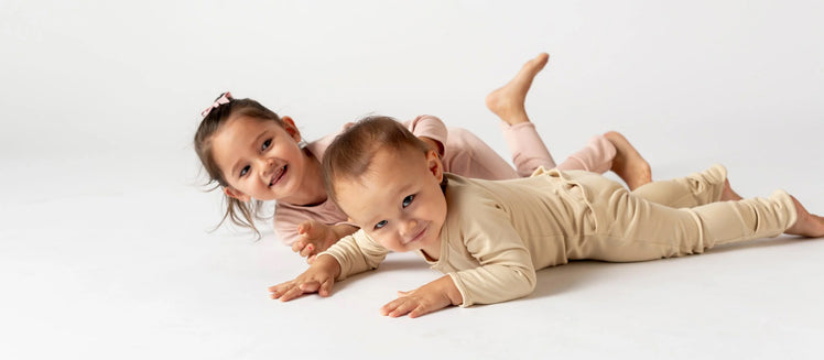 Boy and Girl in Goumi Kids Clothing