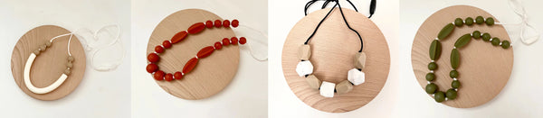 Collage of Little Teether Necklaces