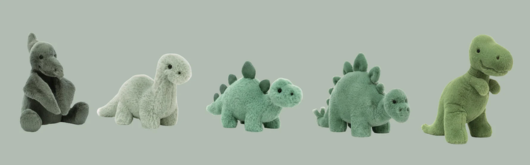 Jellycat Soft Plush Animals in Shades of Green