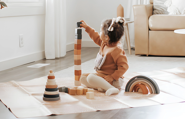 Child Playing with Grapat Fire Mandala Montessori Toy