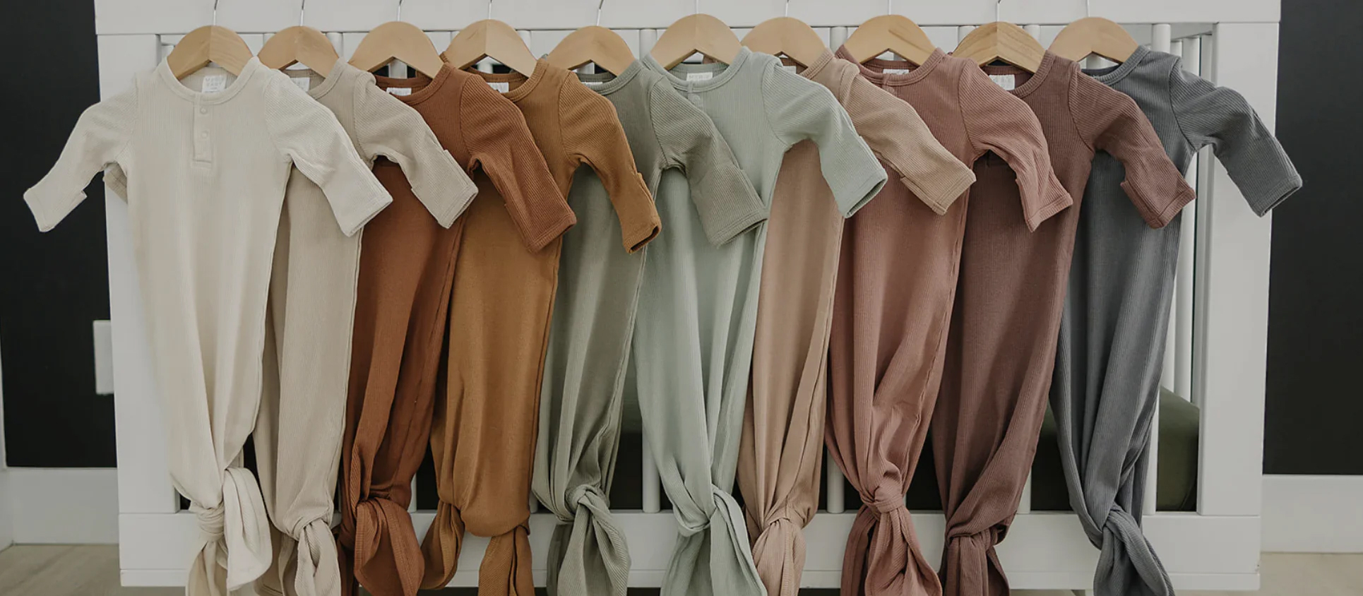 Mebie Baby knotted sleep gowns for infants