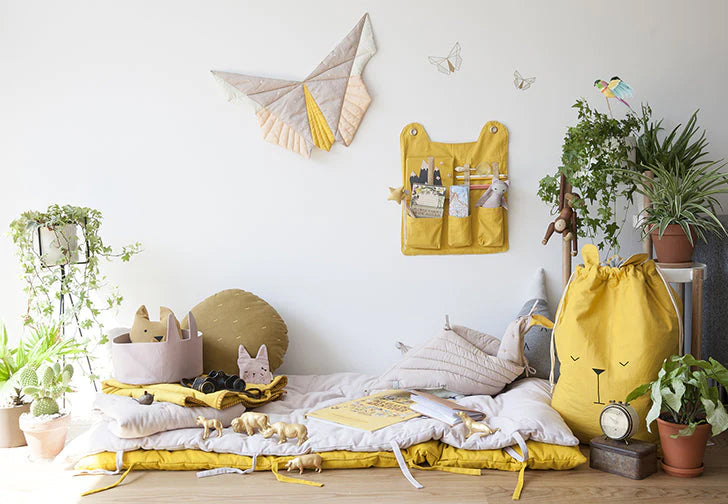Kid's Room with Fabelab Yellow and Grey Decor